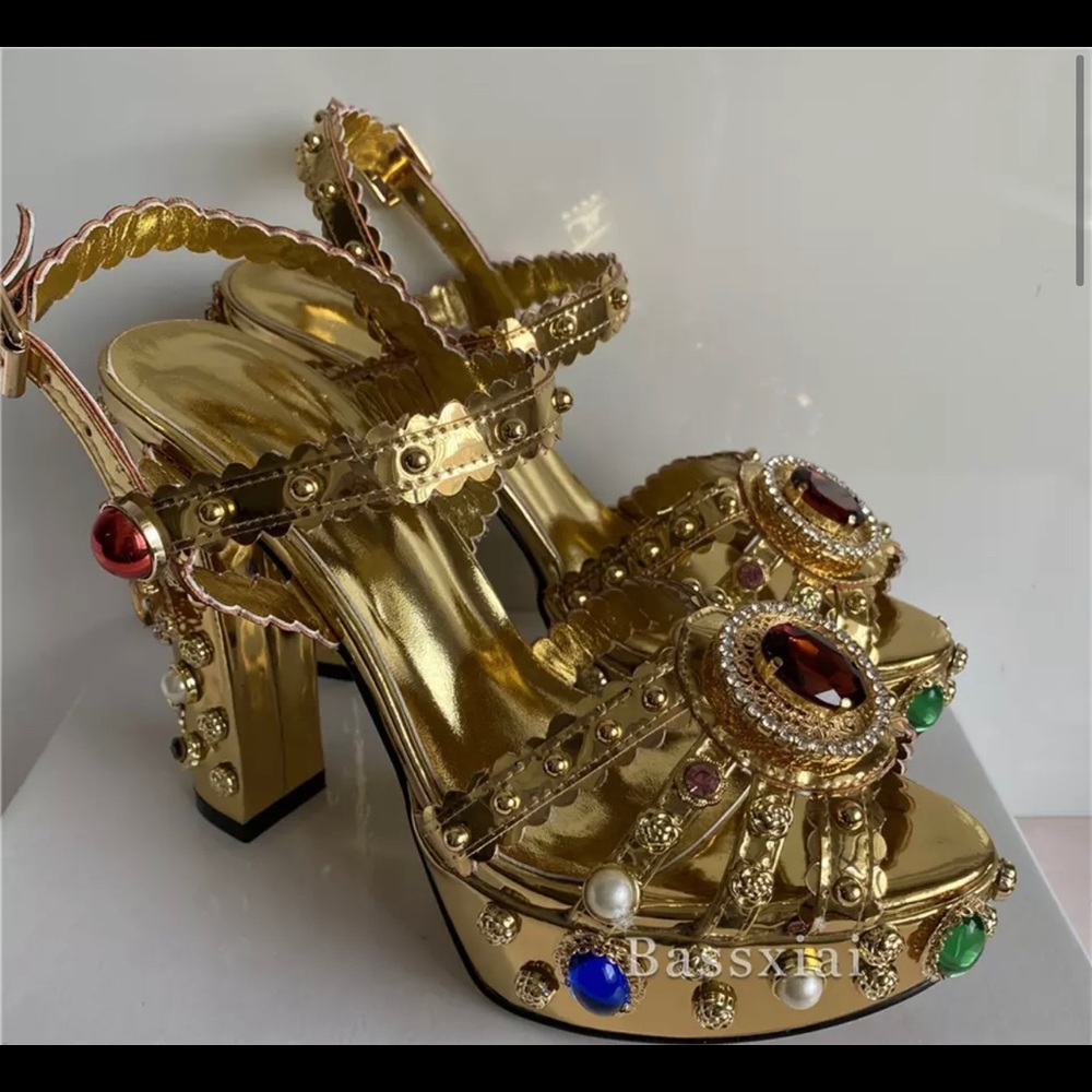 Gemstone high heel platform